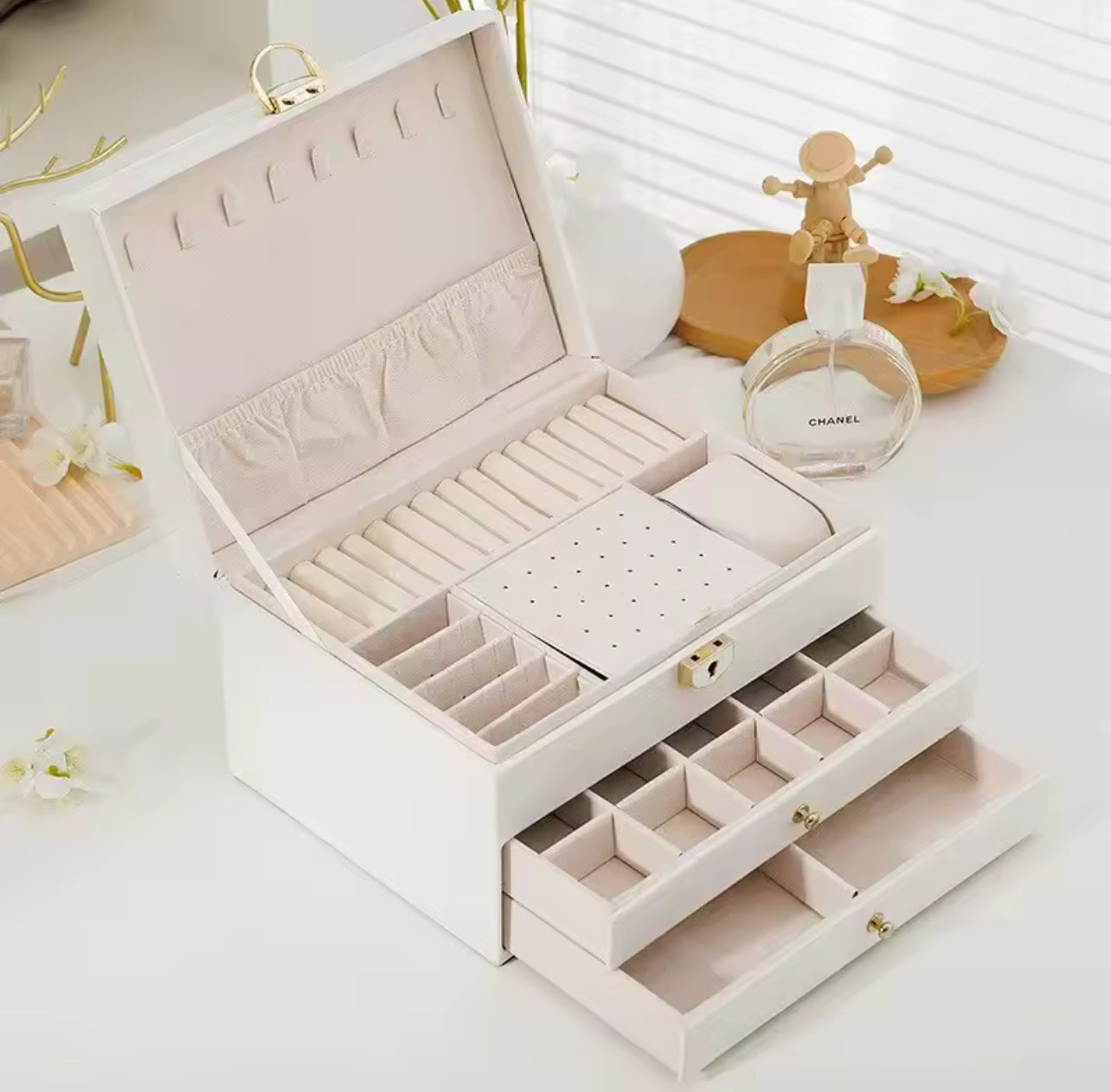 LuxeTower™ Deluxe Jewelry Organizer Box