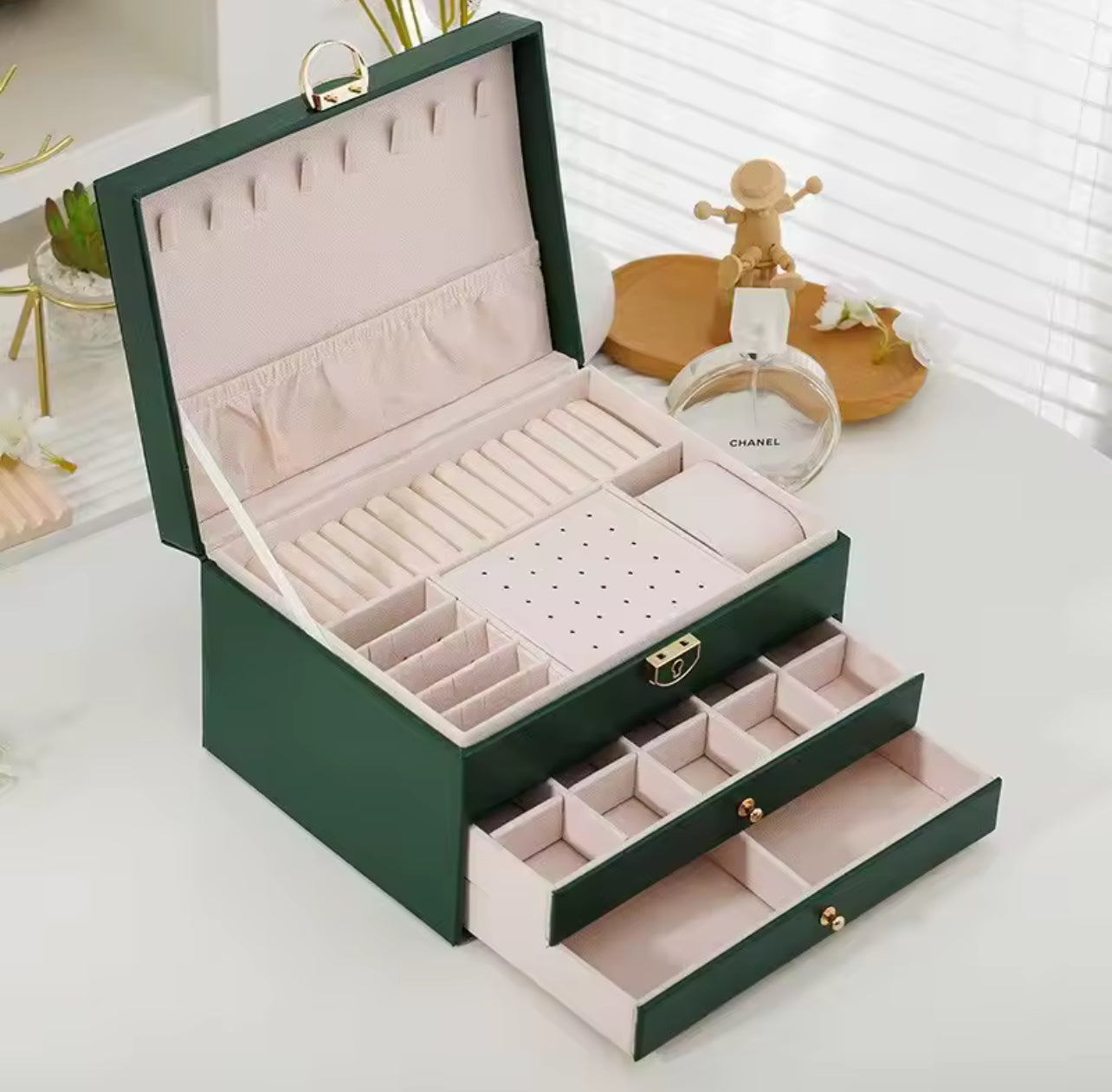 LuxeTower™ Deluxe Jewelry Organizer Box
